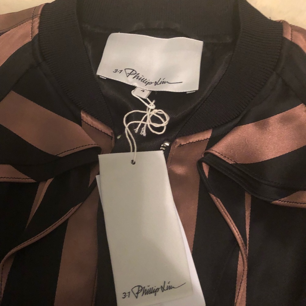🆕 3.1 Phillip Lim Black&Brown  Bomber Jacket😍 - Picture 4 of 7